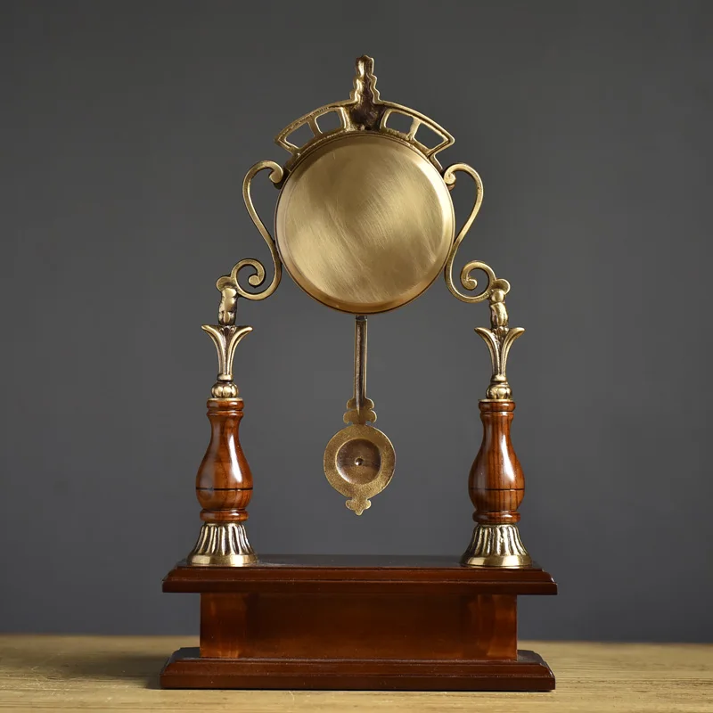 Скандинавские Роскошные Настольные часы маятник старинный деревянный стол
