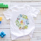 Футболка унисекс с изображением Винни-Пуха и поросенка для девочек и мальчиков, модный топ в стиле Харадзюку, для отдыха, на лето