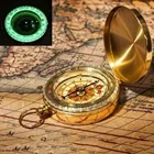 Портативный карманный медный компас часы стиль светящаяся навигация брелок с компасом для Открытый Кемпинг пеший Туризм Путешествия