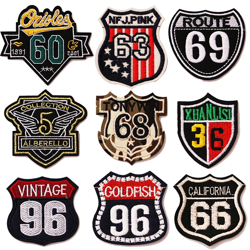 Мультяшный декоративный щит с арабскими цифрами вышитая аппликация нашивки для