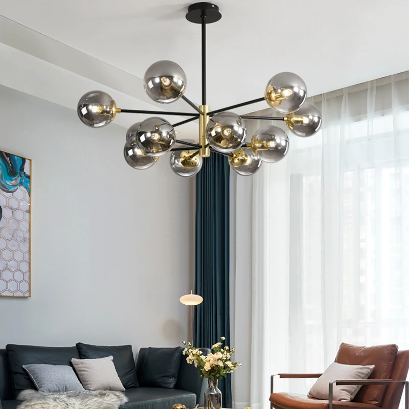 Люстра для современной гостиной светильник ветки скандинавский короткий