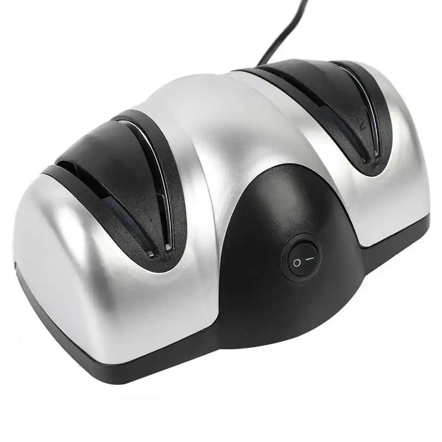 Двухколесная электрическая точилка для ножей 2-ступенчатая домашняя кухонная