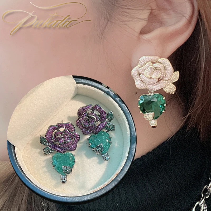 

PULATU романтическая искусственная кожа для женщин модная женская бижутерия со стразами подарок для женской вечевечерние