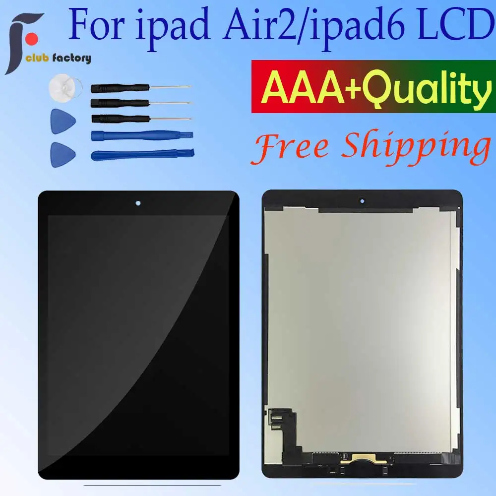 ЖК-дисплей для Apple iPad 6 Air 2 9 7 дюйма класс AAA + быстрая замена A1567 A1566 ЖК-панель |