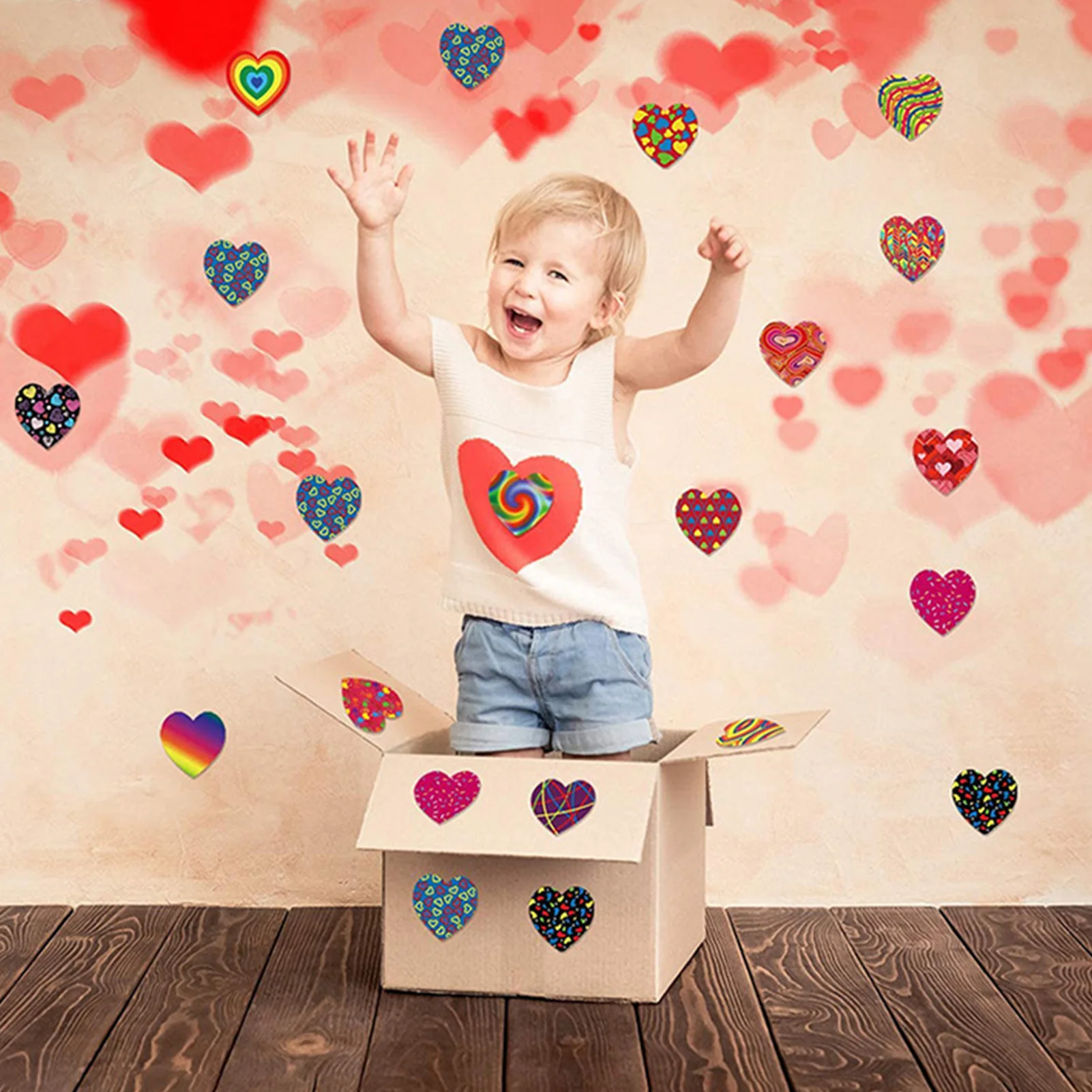 Наклейки на День святого Валентина декоративный самоклеящийся конверт в виде