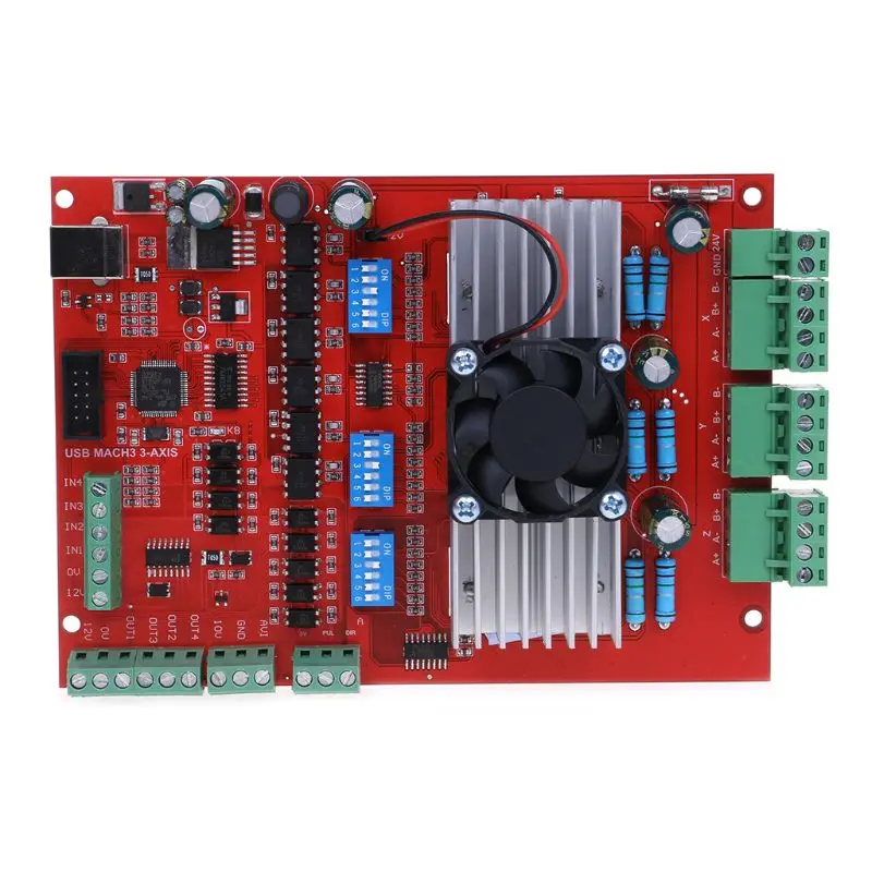 MACH3 CNC USB 100 кГц коммутационная плата 3 оси Интерфейс Драйвер шагового двигателя