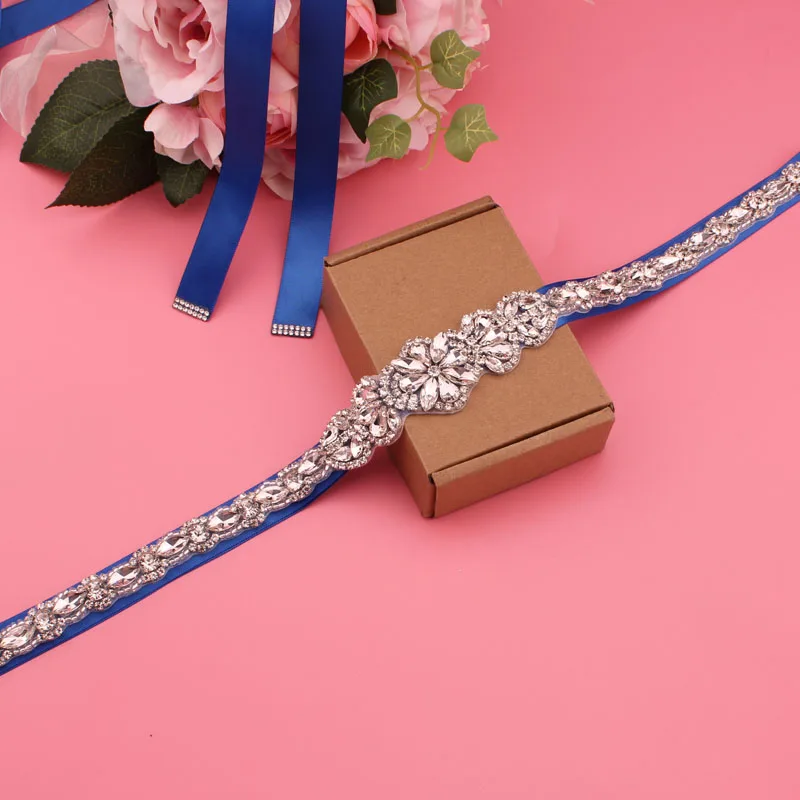 Свадебный атласный пояс Стразы с кристаллами вечернее платье на выпускной