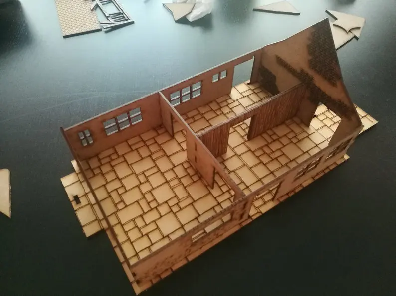 Японский городской дом для gloomhaaven War столешница игры Boltaction деревянная модель молоток PP Infinity TRPG настольная RPG деревянная панель