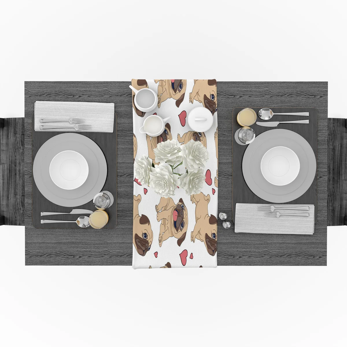 Скатерть с милым сердечком для свадебных торжеств праздничных мероприятий