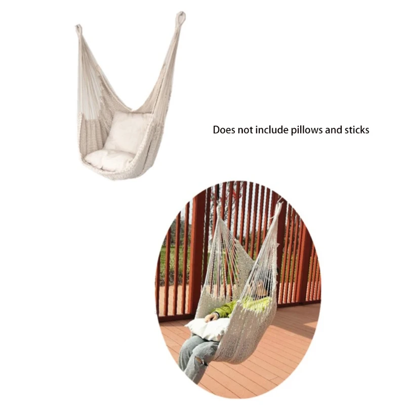 Сетчатый гамак-стул сиденье для крыльца плетеная веревка сетчатые качели