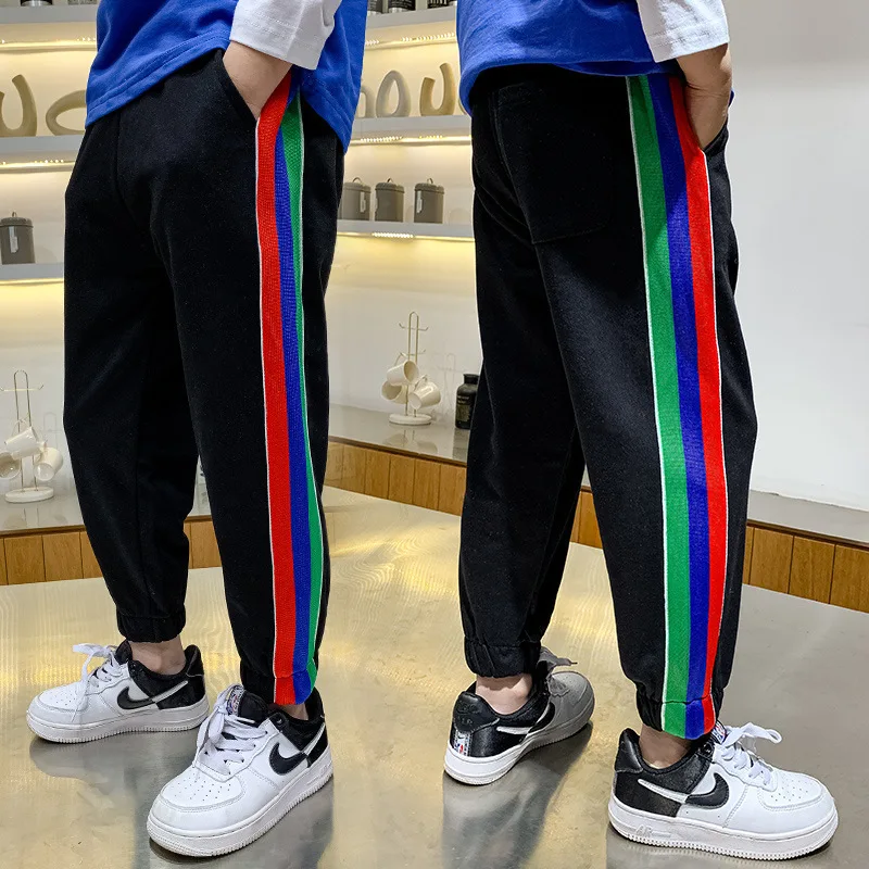 

Boys Pants Kids Sport Trousers Children Clothes Spring Teen Boy Casual Elastic Waist Trousers Pants Boy Running Clothes 4 6 8 Y