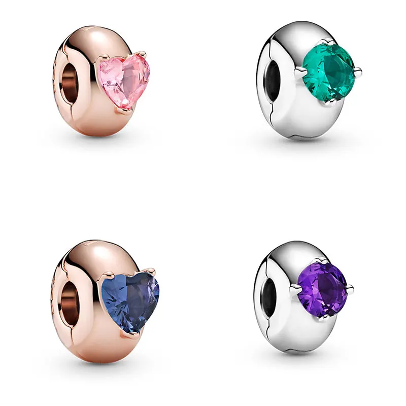 

Зажим женский из серебра 925 пробы, 4 цвета, 3 мм