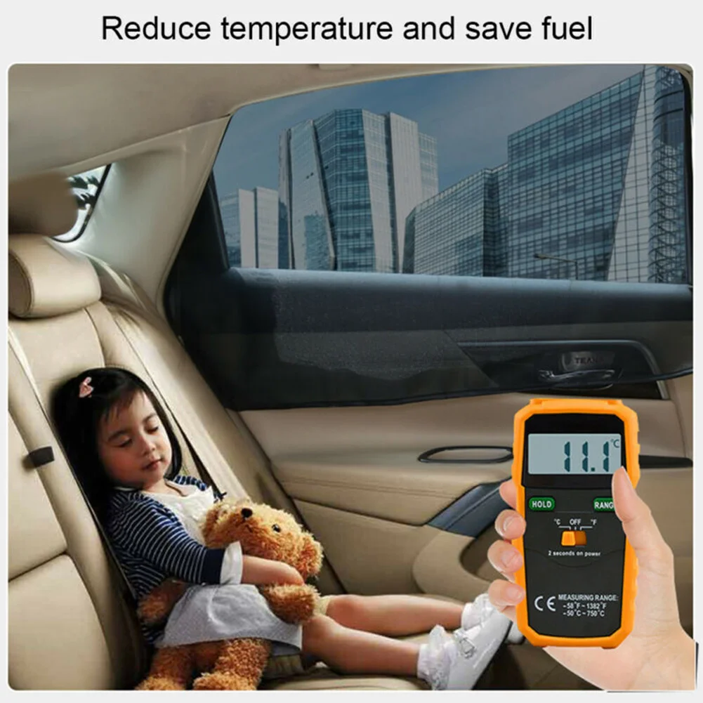 

Black Sunshade Mesh Shield UV Protection Mesh Fabric Magnetic Side Window