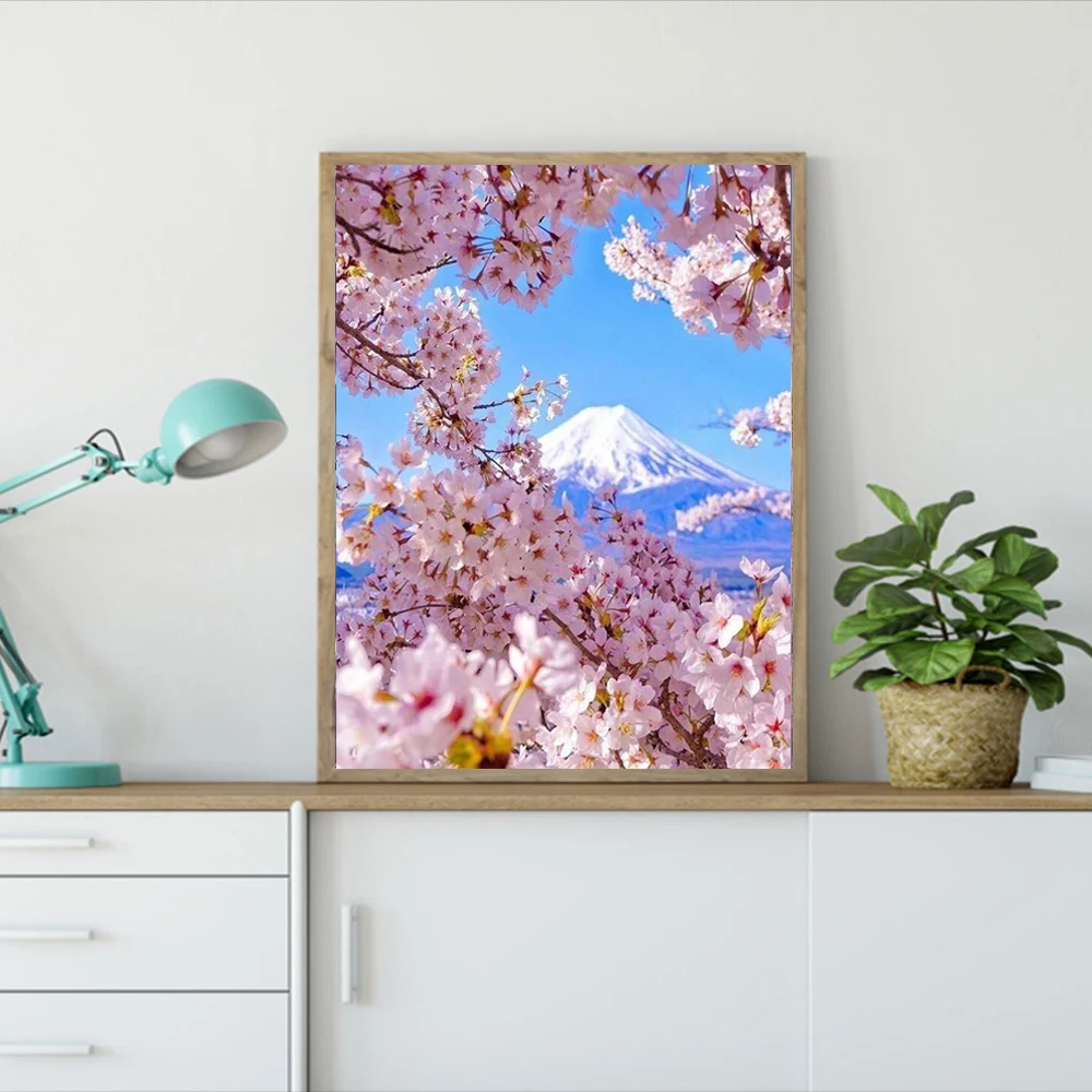 

Flowers Scenery 5D Diamond Painting Full Round Mosaic Cross Stitch Kit Diamond Embroidery Birthday DIY Gift
