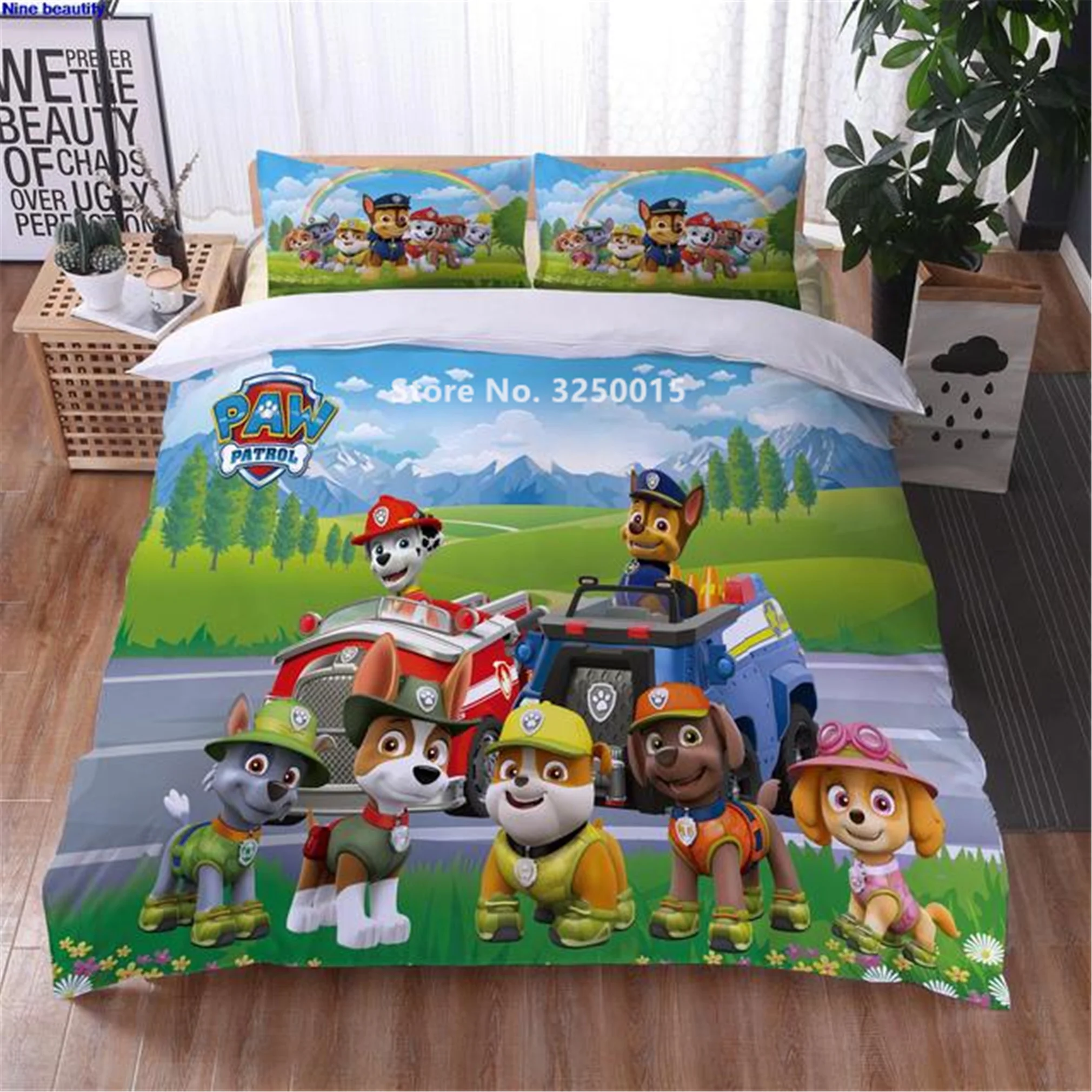 

Home Textile Cute Cartoon Dog Series Design Children's Comfortable Duvet Comforter Pillowcase Bedding Set Bedroom Decoration