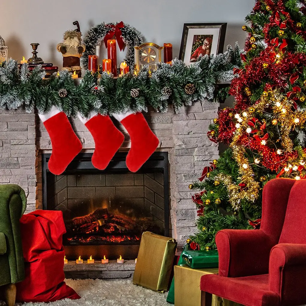 

10 шт., подвесные мешки для хранения новогодних чулок и конфет