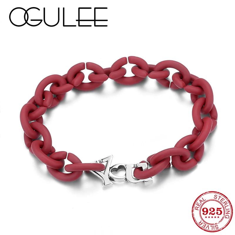 Женский модный жесткий резиновый браслет в стиле хип хоп минималистичный 925