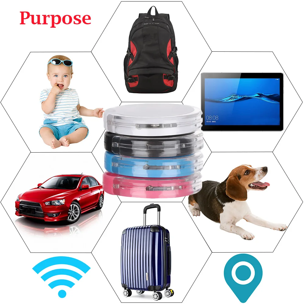 Умный мини-поисковик Smart Tag с защитой от воды, Bluetooth и GPS, модный сигнализатор потери для домашних животных, ключей, кошельков, сумок и детей.