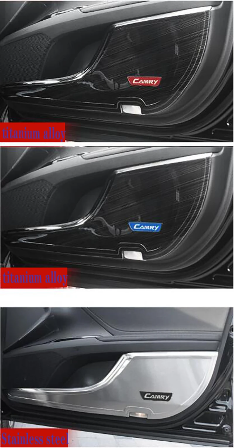 Противоскользящая Накладка для двери подходит для Toyota Camry переоборудована для, Camry специальные декоративные аксессуары из нержавеющей стали