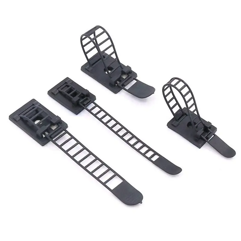 50 шт. 2 размера Регулируемый самоклеющийся нейлоновый кабель ремни Кабельные