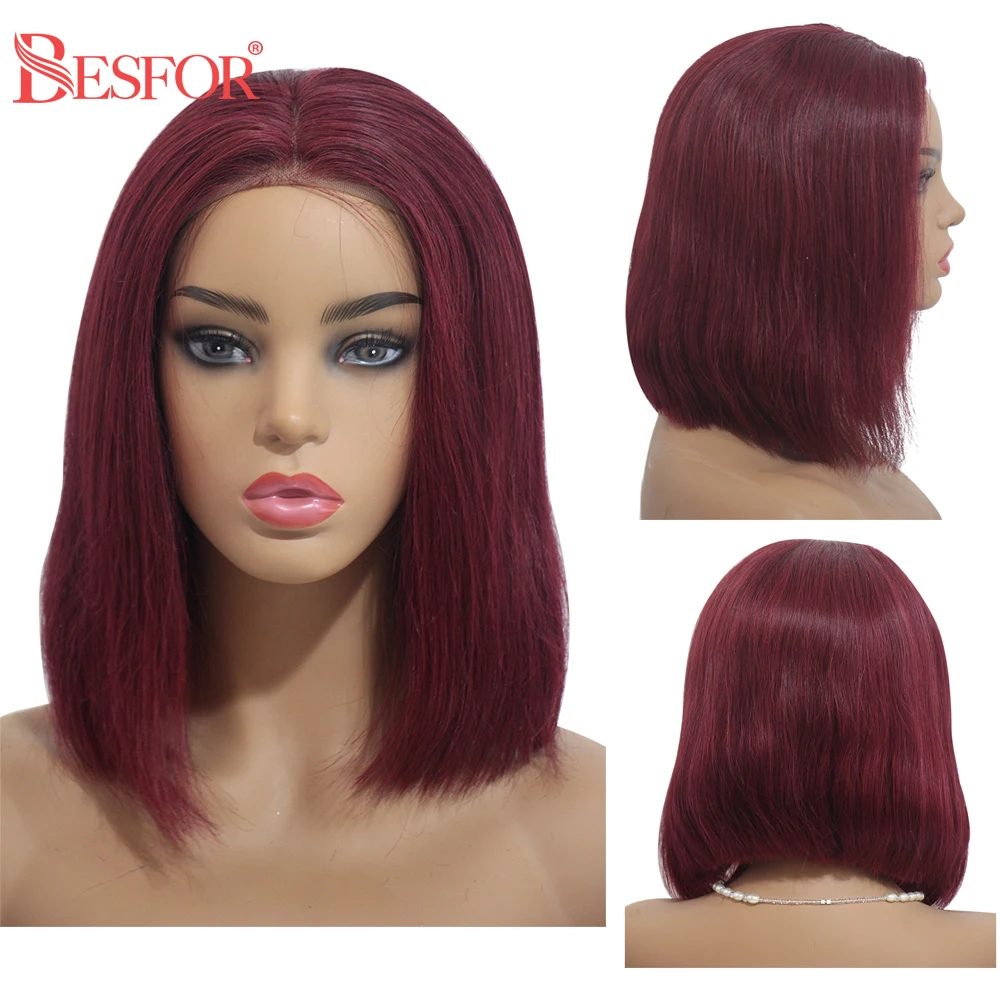 BESFOR бразильские натуральные человеческие волосы парики 13x4 на сетке спереди