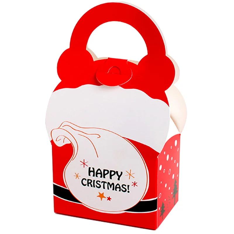 Канун Рождества Портативный коробка пакеты для печенья конфеты упаковывая