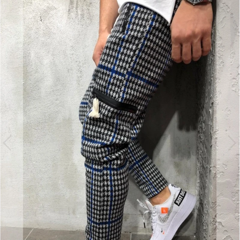 

2021 Spring and Summer New Men's Self-cultivation Personality Casual Sports Pants Fashionable Comfortable Striped Trousers Men