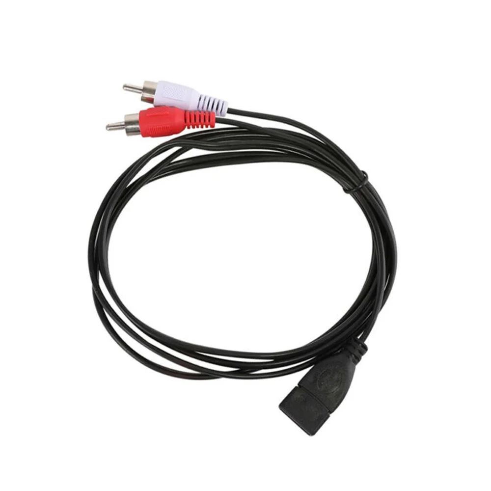 Двойной 2 RCA Мужской видео кабель-удлинитель для USB Женский Композитный адаптер 1 5