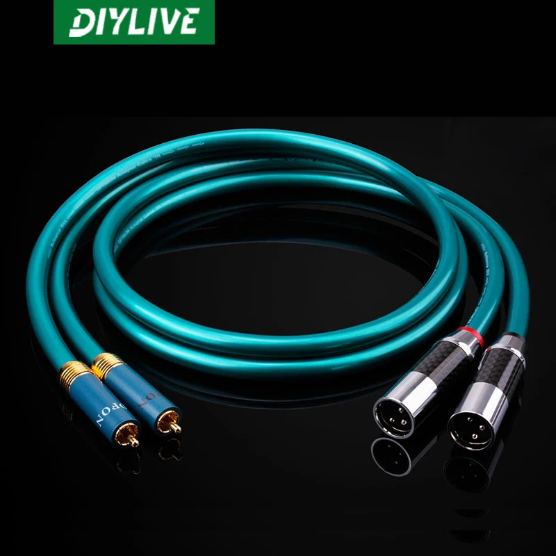 

High wind Ortofon 8N pure copper lotus to carnon head audio line signal line RCA to XLR balance line RCA to carbon fiber carnon