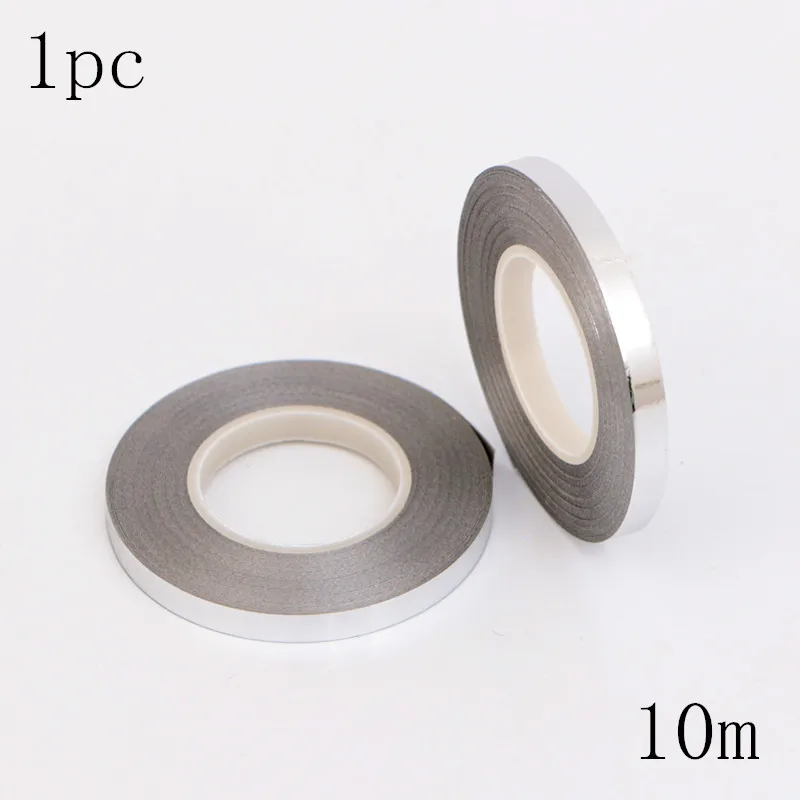 1pcs silver 1 пакетов/лот, розовое золото, серебро, золото, белый фольгированный шар, лента 5 мм* 10 метров, вечерние, свадебные подарки,, украшения на день рождения, игрушки - Цвет: 1pcs silver