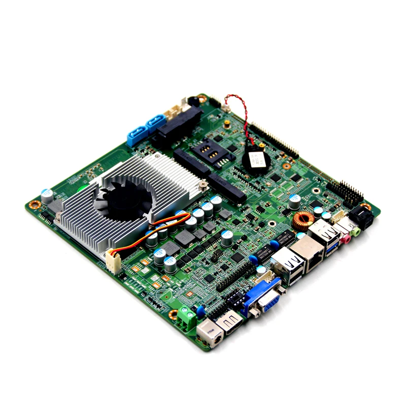 Дешевая прочная материнская плата Baytrail J1800 ЦП mini itx 2G ddr3 2 * com 1 lan Одиночная