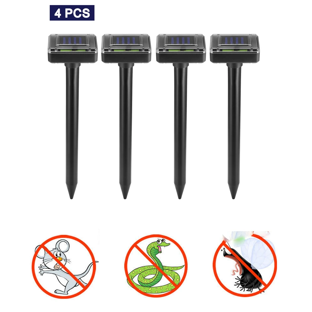 4 шт. Солнечный насекомых Комаров ультразвуковой репеллент от моли длительное
