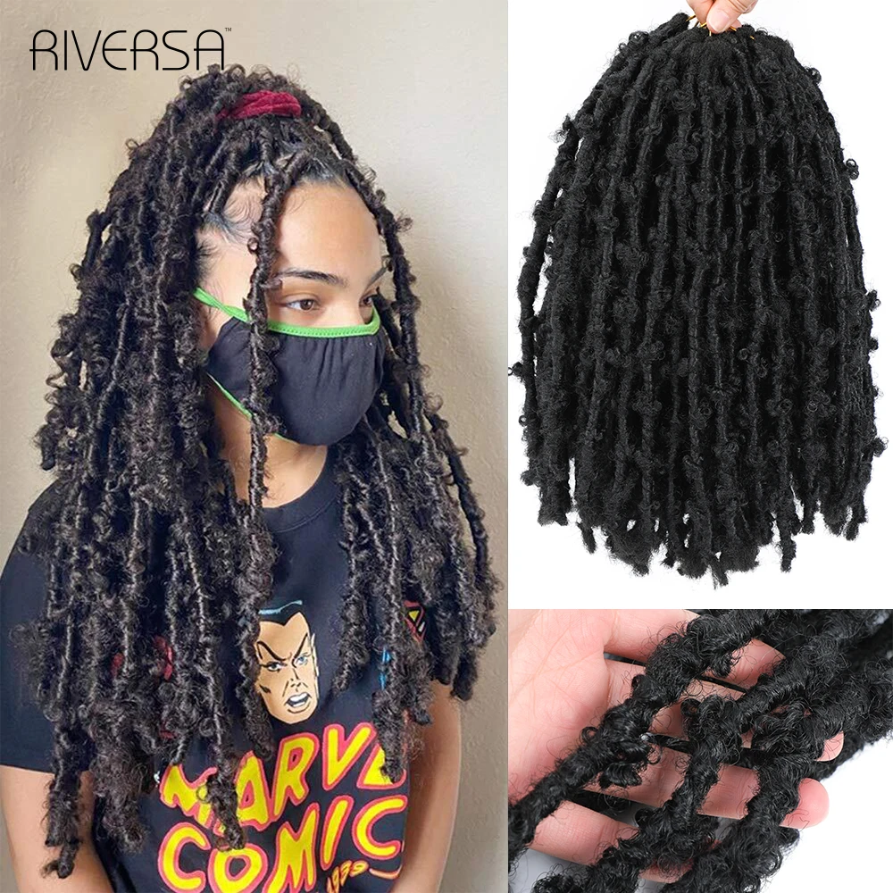 

Distressed Butterfly Locs Crochet Braids Hair 5-10PCS/Lot For Black Women Faux Locs Pre-twisted Extensions Dreadlocs Bob Riversa