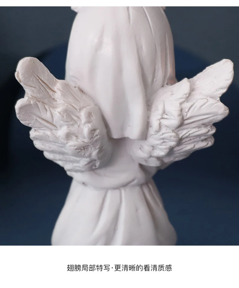 

European-style retro blessing girl little angel decoration Nordic home living room character statue decoration decoration gift