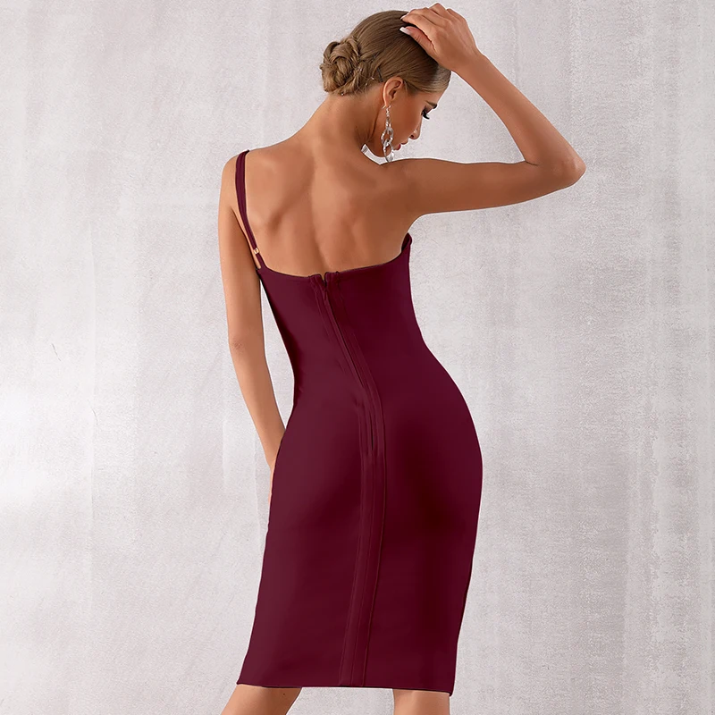 Новинка женское черное красное сексуальное платье на одно плечо без рукавов для