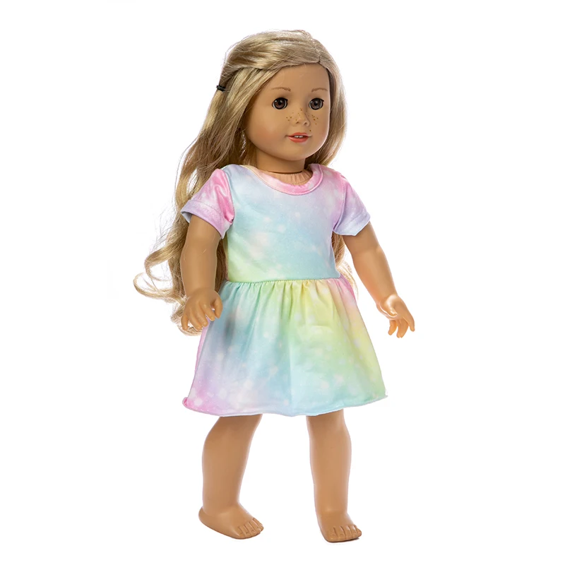 Fit 18 inch Born New Baby American 43cm girlDoll Clothes Accessories Star Skirt Ocean Flamingo Suit For Birthday Gift | Игрушки и хобби