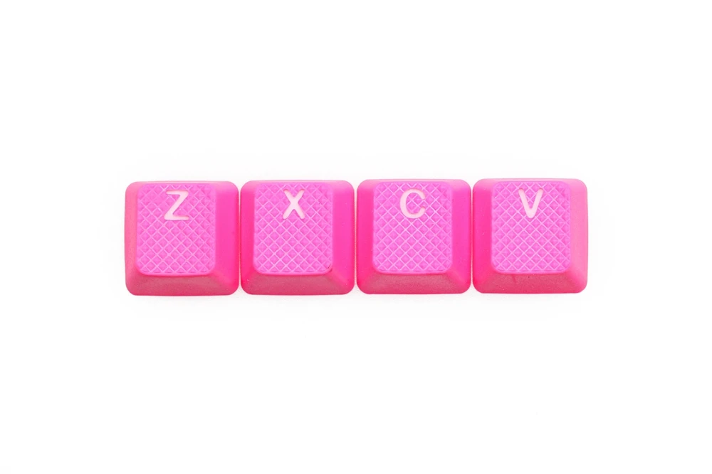 Taihao резиновые игровые колпачки набор Прорезиненные Doubleshot Cherry MX OEM профиль 4 ключа zxcv пурпурный светло-голубой неоновый желтый неоновый зеленый