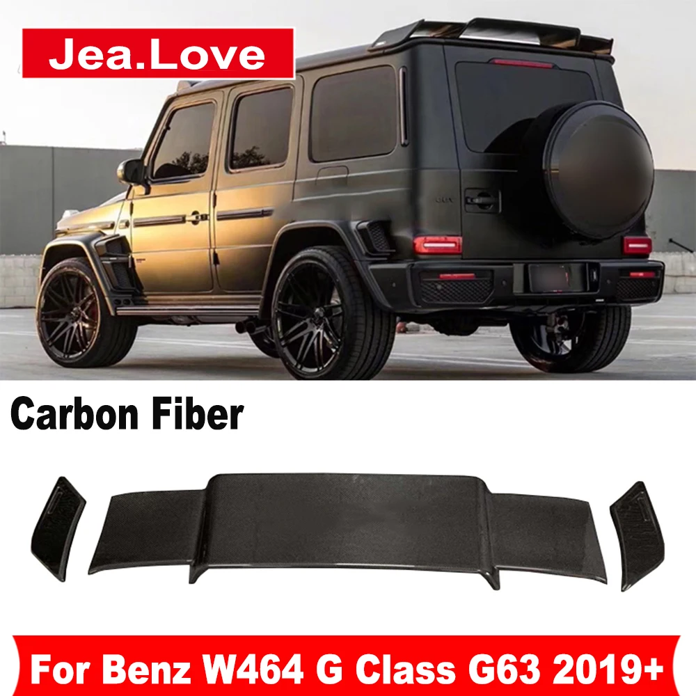 

Real Carbon Fiber Car Rear Trunk Wing Spoiler Roof Window For Benz W464 G Class G63 G550 G500 2019 Exterior Part