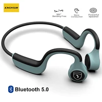 dosii new wireless headset bluetooth 5 0 bone conduction headset driving sports headset hands free for all mobile phones