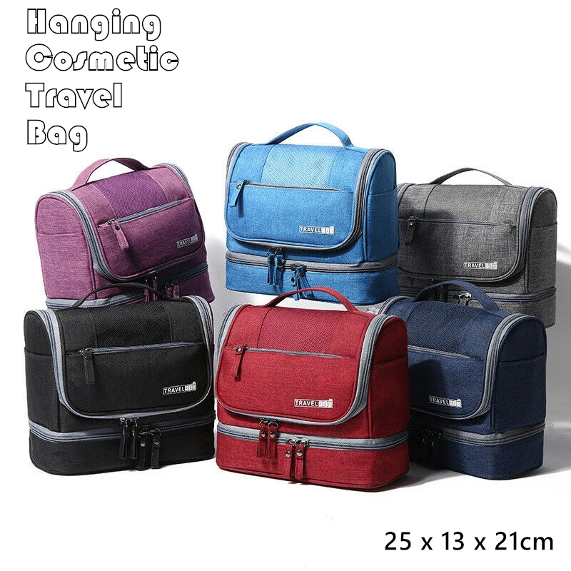 

Сумка для туалетных принадлежностей, водонепроницаемая Мужская подвесная косметичка, дорожный Органайзер из ткани Оксфорд, косметичка для...