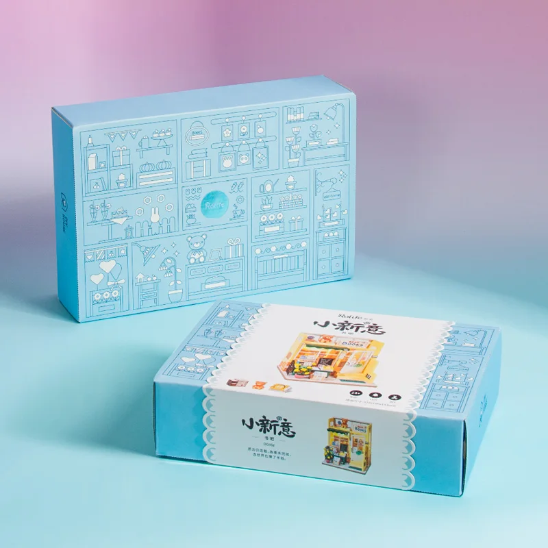 Robotime Rolife DIY книжный магазин кукольный дом с мебелью для детей миниатюрный домик