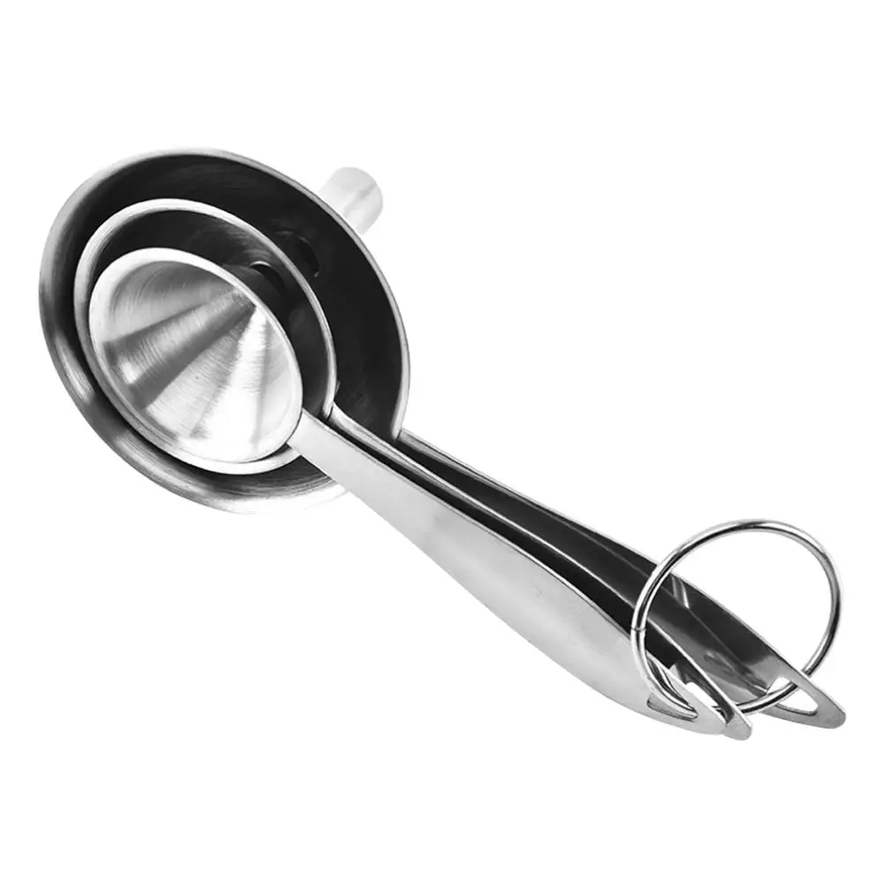 3 шт. фильтр-воронка из нержавеющей стали с ручкой для переноса жидких масел | Дом