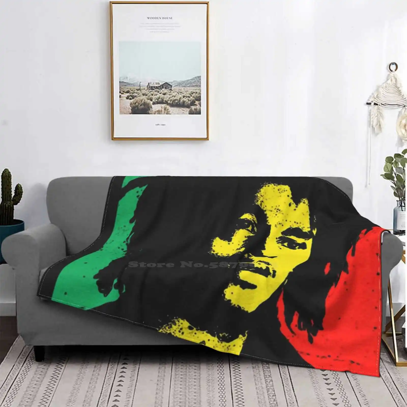 

Mantas suaves y súper cálidas para sofá, cama, viaje, Bob Marley, Bob Marley, arte, Reggae, Argentina, Reggae, rojo, dorado y ve