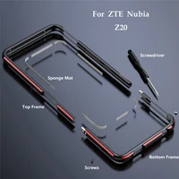 fashion metal bumper frame for zte nubia z20 case aluminum dual color luxury metal phone cover protector accessories