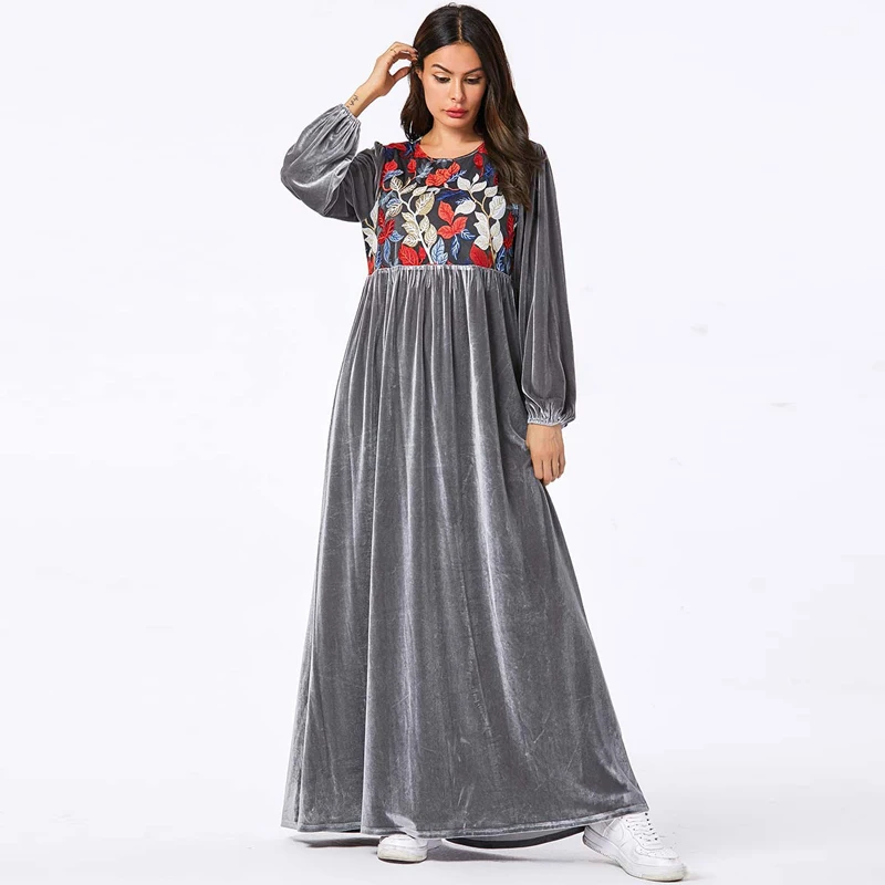 

Velvet Abaya Turkey Islamic Arabic Long Muslim Dress Caftan Kaftan Tesettur Elbise Hijab Dresses Vestidos Robe Musulmane Longue