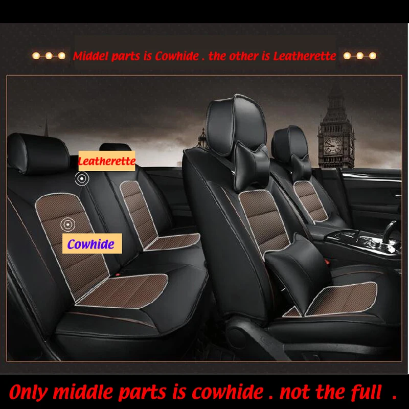 AUSFTORER чехлы из натуральной кожи для Hyundai Veracruz 2008 2011 сидений воловьей 7 подушки