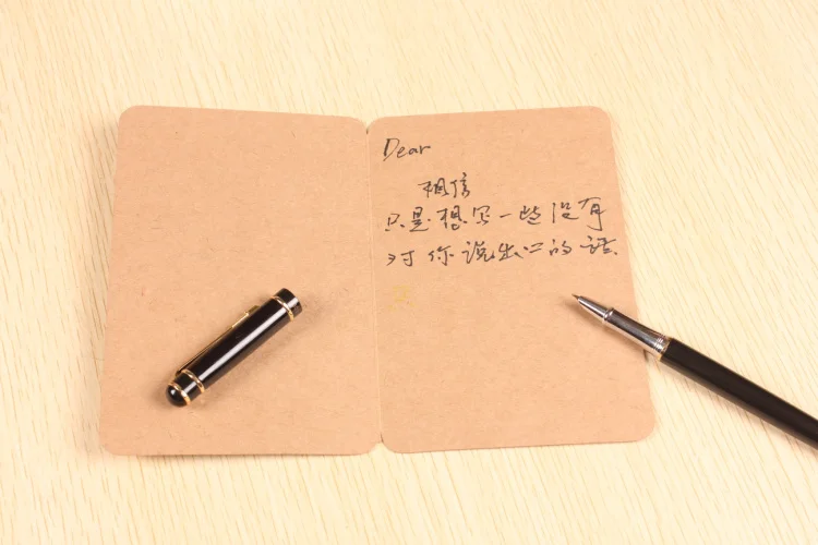 10 шт Чистая крафт бумага подарочная карта складная двухсторонняя визитная