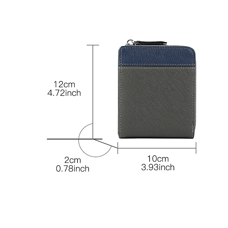 Мужской кошелек из искусственной кожи s на молнии с 8 отделениями для кредитных