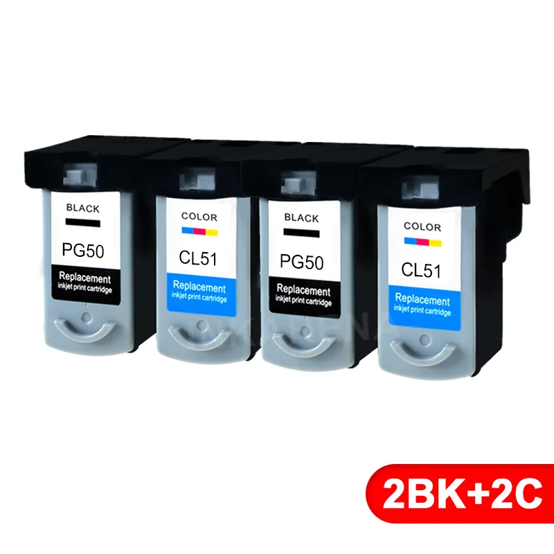 Чернильные картриджи PG 50 CL 51 PG50 CL51 для Canon Pixma iP2200 iP6210D iP6220D MP150 MP160 MP170 MP180 MP450 MP460 MX300 MX310 - Цвет: PG50-2BKC