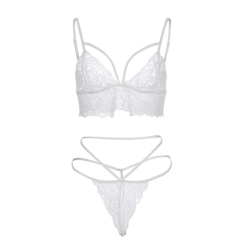 Сексуальное женское кружевное белье новый женский однотонный белый кружевной